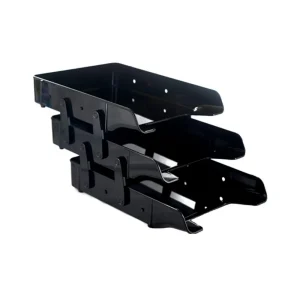 Bandeja Portapapeles ARTESCO Acrílico Negro 3 Pisos