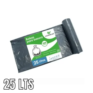 Bolsa Para Basura Con Fuelle Negro 25 lts 100 und