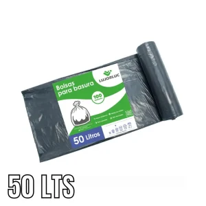 Bolsa Para Basura Con Fuelle Negro 50 lts 100 und