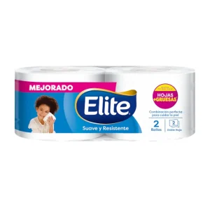 Papel Higiénico ELITE Azul 2H Blanco 25 mts 2 und