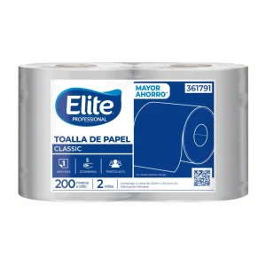 Papel Toalla Jumbo ELITE Classic Natural 200 mts x 2 und