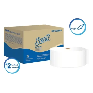 Papel Higiénico Jumbo SCOTT Blanco 550 mts x 12 und