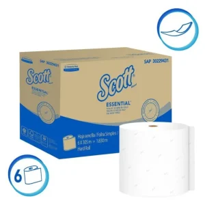 Papel Toalla Jumbo SCOTT Essential Blanco 305 mts x 6 und