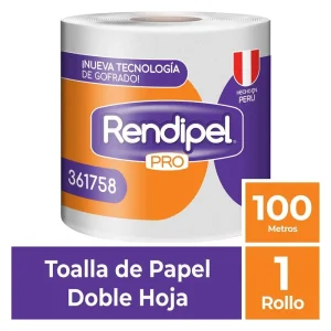 Papel Toalla Jumbo RENDIPEL Blanco 2H 100 mts