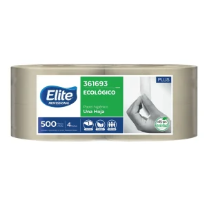 Papel Higiénico Jumbo ELITE Plus Natural 500 mts x 4 und