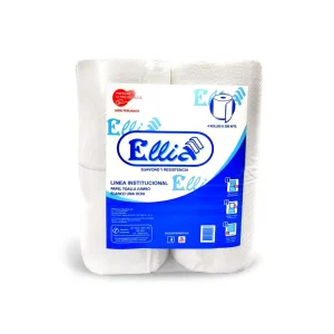 Papel Toalla Jumbo ELLIA Blanco 200 mts x 4 und