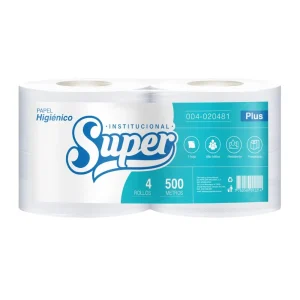 Papel Higiénico Jumbo SUPER Plus Blanco 500 mts x 4 und SAP 20481