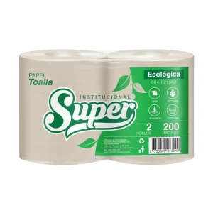 Papel Toalla Jumbo SUPER Ecológico 200 mts x 2 und SAP 21583