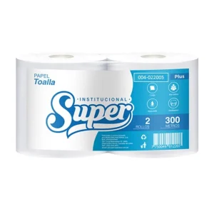 Papel Toalla Jumbo SUPER Plus Blanco 300 mts x 2 und SAP 22005