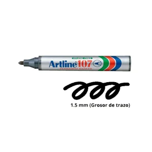 Plumón Indeleble ARTLINE 107 Negro 1.5 mm 12 und