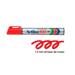 Plumón Indeleble ARTLINE 107 Rojo 1.5 mm 12 und