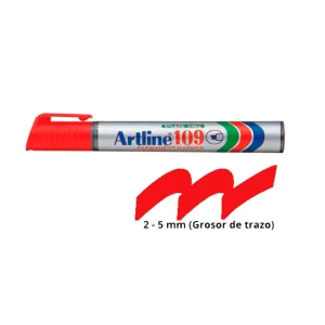 Plumón Indeleble ARTLINE 109 Rojo 5 mm 12 und