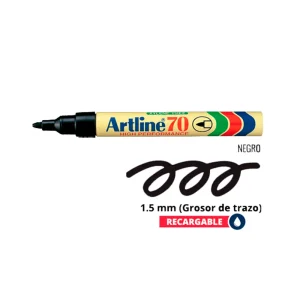 Plumón Indeleble ARTLINE 70 Negro 1.5 mm 12 und