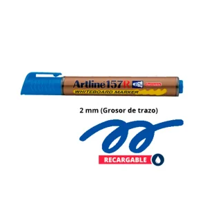 Plumón de Pizarra Acrílica ARTLINE 157R Azul 2 mm 12 und