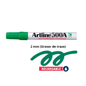 Plumón de Pizarra Acrílica ARTLINE 500A Verde 2 mm 12 und