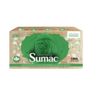 Papel Toalla Interfoliado SUMAC Ecológico Greenrose 200 und x 20 pqts