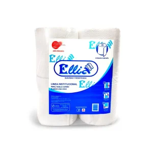 Papel Toalla Jumbo ELLIA Blanco 300 mts x 4 und