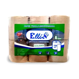 Papel Toalla Jumbo ELLIA Natural 150 mts x 6 und