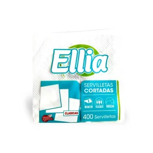 Servilleta ELLIA Blanco Cortada 15cm x 15cm 400 und x 6 pqts