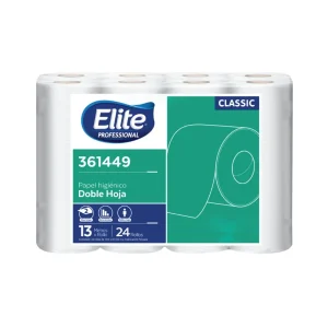 Papel Higiénico ELITE Classic Blanco 2H 13 mts x 24 und