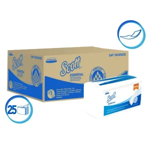 Papel Toalla Interfoliado SCOTT Essential MF Blanco 150 und x 25 pqts