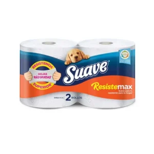 Papel Higiénico SUAVE Naranja Resistemax 2H Blanco 15 mts x 20 und