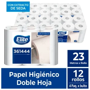 Papel Higiénico ELITE Excellence 2H 23 mts 12 und x 4 pqts