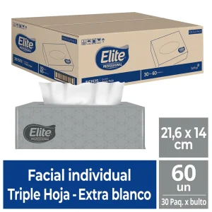 Pañuelo Facial ELITE Blanco 3H 60 und x 30 pqts