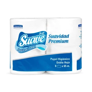 Papel Higiénico SUAVE Blanco 2H 65 mts x 8 und