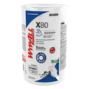 Paños Limpieza WYPALL X80 Blanco Antibacterial 80 Paños x 6 und