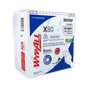 Paños Limpieza WYPALL X80 Azul Interfoliado 30 Paños