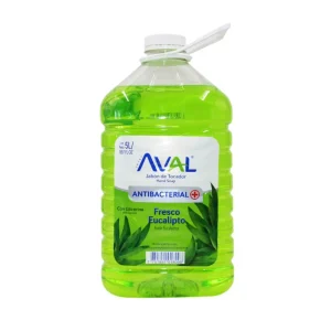 Jabón Líquido AVAL Antibacterial Fresco Eucalipto 5 lts