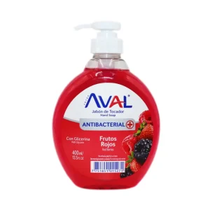 Jabón Líquido AVAL Antibacterial Frutos Rojos 400 ml