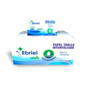 Papel Toalla Interfoliado EBRIEL Ecologico 200 und x 20 pqts