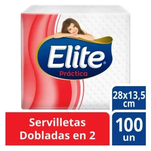 Servilleta ELITE Práctica Doblada En Dos 100 und