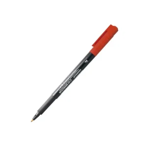 Plumón Indeleble FABER CASTELL 421 F Rojo 12 und