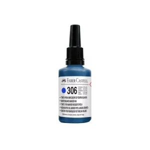 Tinta FABER CASTELL Para Plumón Pizarra 306 Azul 12 und