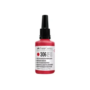 Tinta FABER CASTELL Para Plumón Pizarra 306 Rojo 12 und