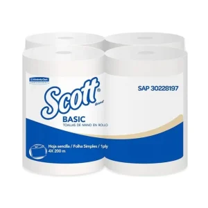 Papel Toalla Jumbo SCOTT Basic Blanco 200 mts x 4 und