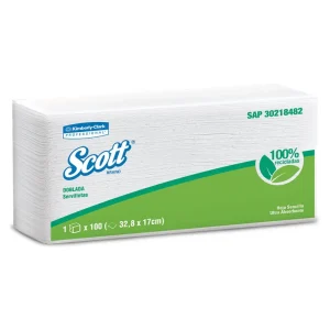 Servilleta SCOTT Doblada En 4 Blanco 100 und x 18 pqts
