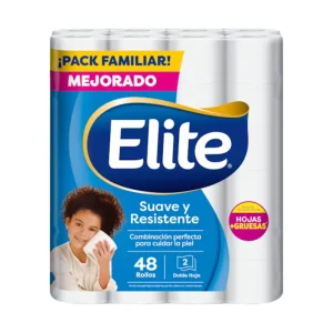 Papel Higiénico ELITE Azul 2H Blanco 20 mts x 48 und