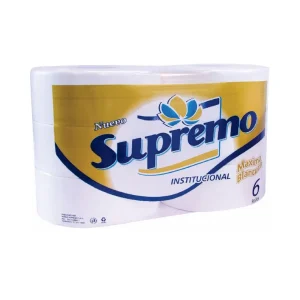 Papel Higienico Jumbo SUPREMO Blanco 300 mts x 6 und