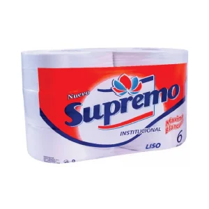 Papel Higienico Jumbo SUPREMO Blanco 400 mts x 6 und