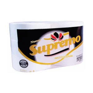 Papel Higiénico Jumbo SUPREMO Blanco 550 mts x 6 und