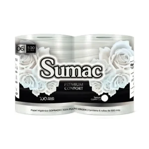 Papel Higienico Jumbo SUMAC Premium Confort Blanco 500 mts x 6 und