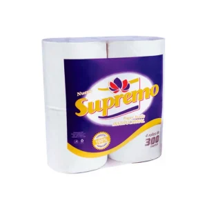 Papel Toalla Jumbo SUPREMO Blanco 300 mts x 4 und