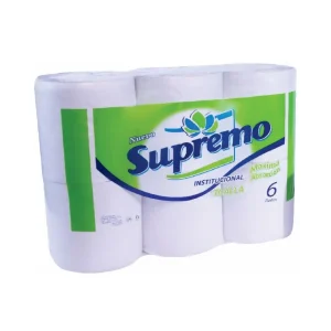 Papel Toalla Jumbo SUPREMO Blanco 150 mts x 6 und