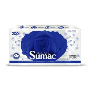 Papel Toalla Interfoliado SUMAC Bluerose Blanco 2H 200 und x 20 pqts