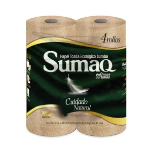 Papel Toalla Jumbo SUMAQ Cuidado Natural Ecológico 300 mts x 4 und