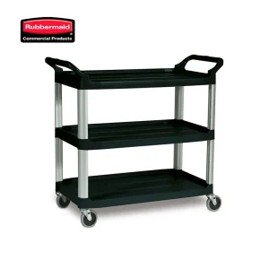Carro De Servicio RUBBERMAID 3 Niveles Negro